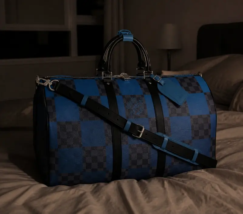 Blue Damier Graphite Giant Keepall Bandouliere 50 N40410 photo review