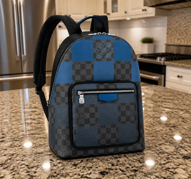 Blue Damier Graphite Giant Josh Backpack N40402 photo review