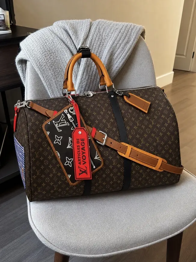 Keepall Bandouliere 50 Virgil Ablohs New Patchwork Version M56855 photo review