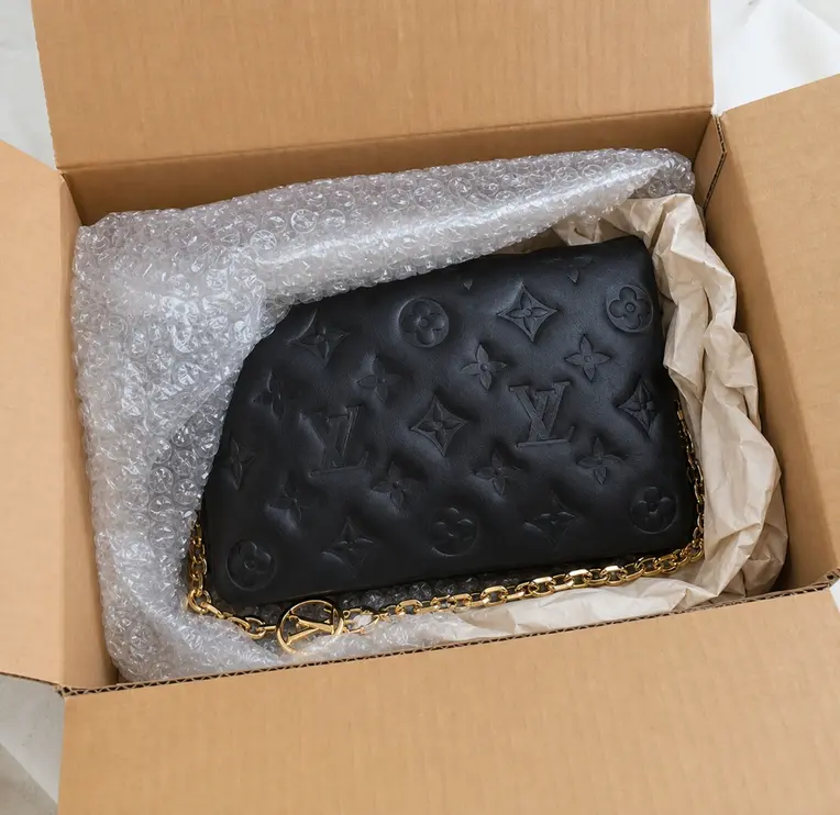 Embossed Lambskin Pochette Coussin M80742 photo review