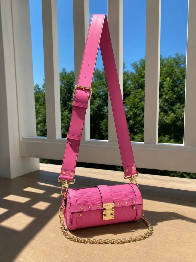 Epi Papillon Trunk Handbag-Rose M58649 photo review
