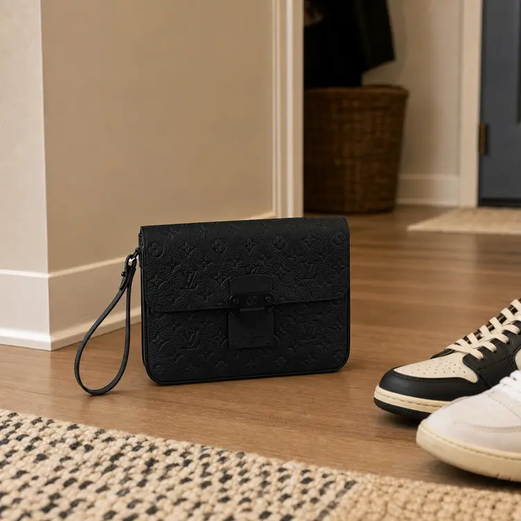 Monogram Embossed Taurillon Leather S Lock A4 Pouch-Black M80582 photo review