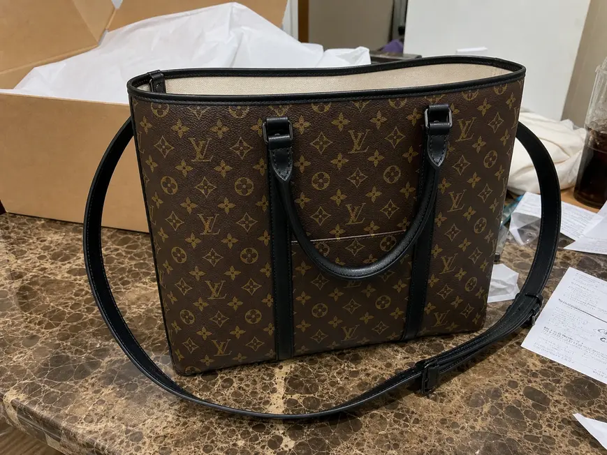 Monogram Macassar Week-End Tote GM M45733 photo review