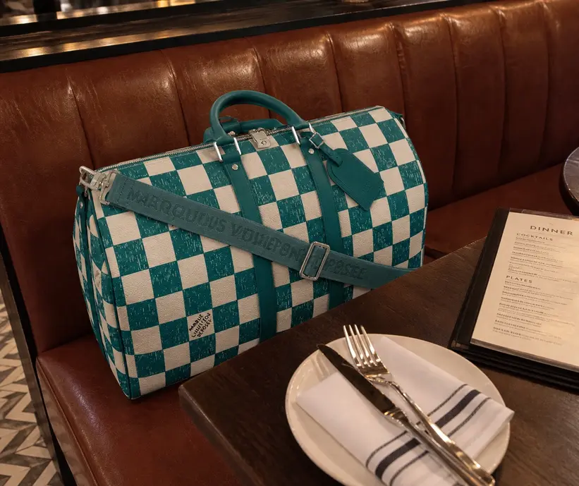 Damier Checkerboard Keepall Bandouliere 45 Bag N80404 photo review