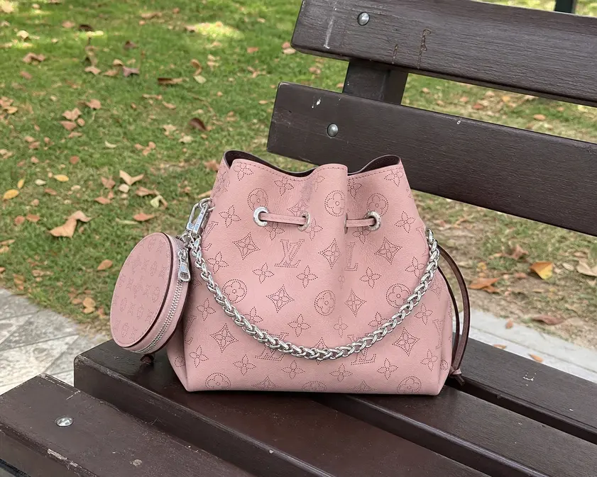 Monogram Motif Bella Bucket Bag-Pink M57068 photo review