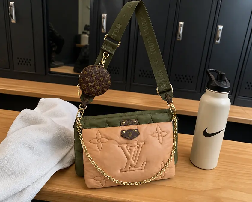 Maxi Multi Pochette Accessoires Bag-Khaki Green M58977 photo review