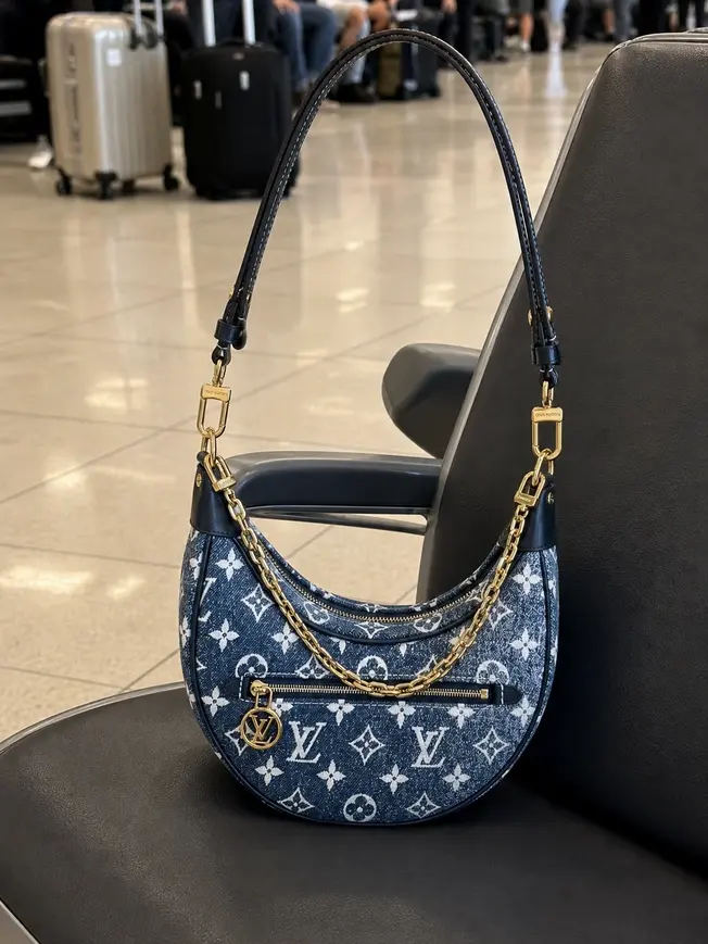 Monogram Denim Loop Baguette Handbag M81166 photo review