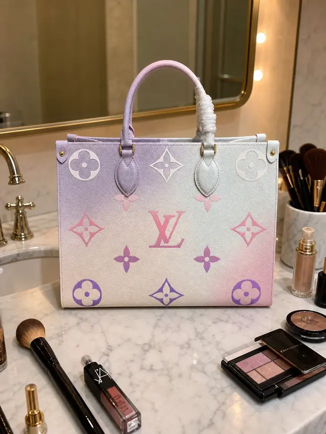 Monogram Canvas Onthego MM Tote-Pink M20510-Pink photo review