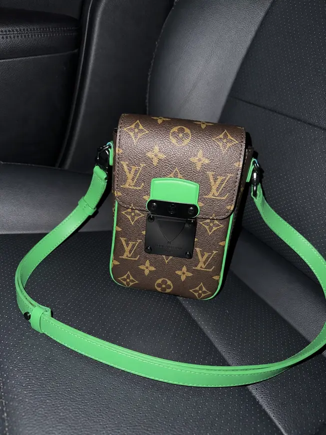 Monogram Macassar S-Lock Vertical Wearable Wallet-Green M81522-Green photo review
