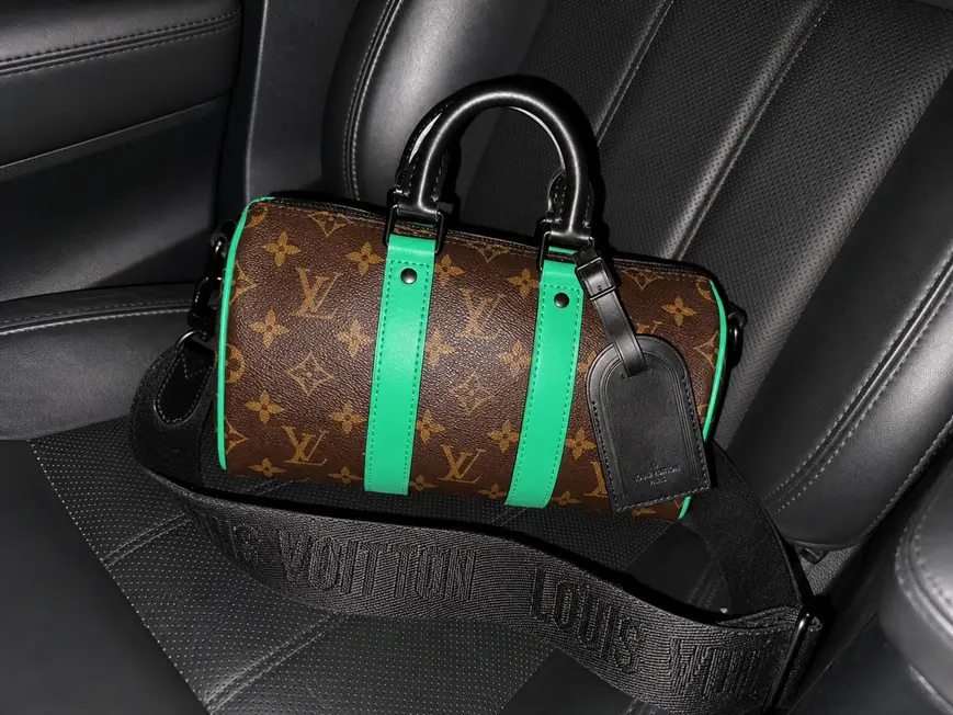 Monogram Macassar KEEPALL BANDOULIeRE 25 M46249 photo review