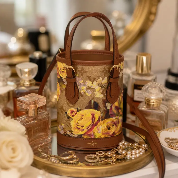Flower Patterned Canvas Nano Bucket Bag M81724 photo review