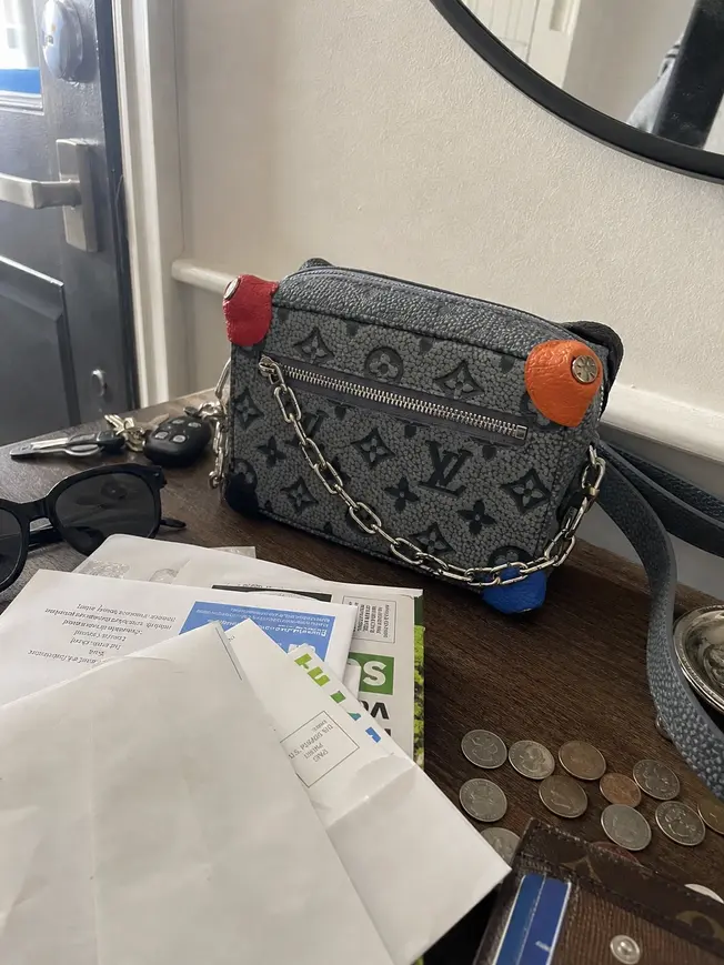 The Houses emblematic Monogram Mini Soft Trunk Bag-Gray M81606-Gray photo review