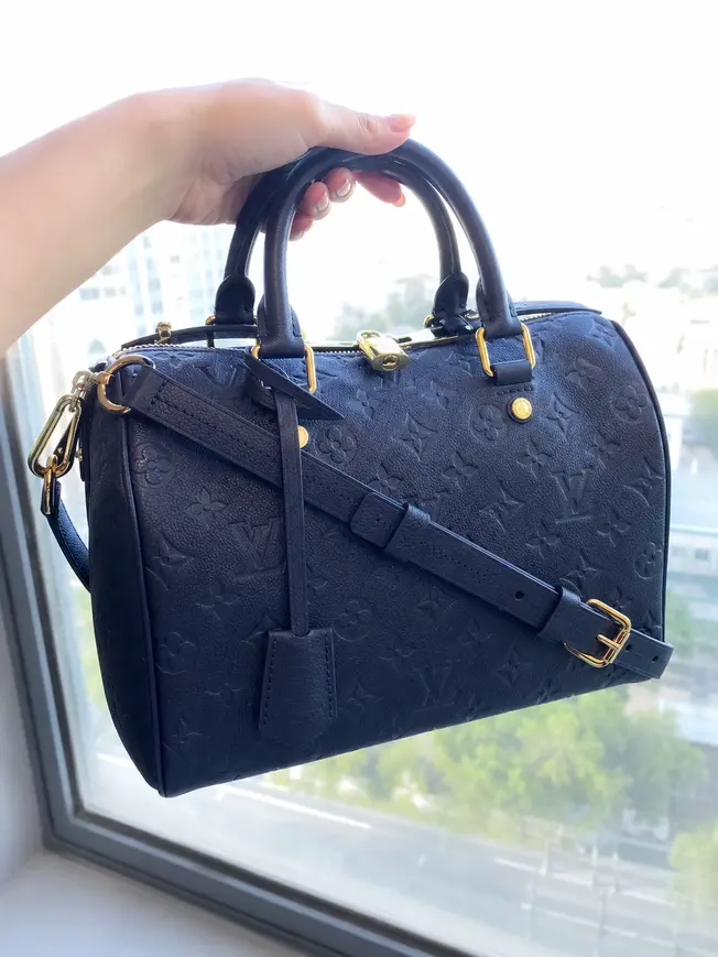Monogram SPEEDY BANDOULIERE 25-Blue M42407 photo review