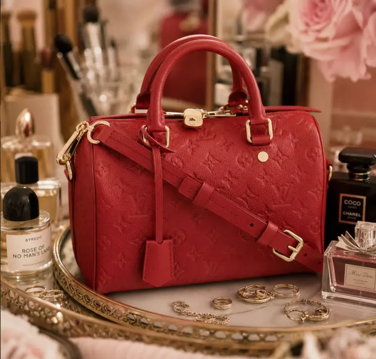 Monogram SPEEDY BANDOULIERE 25-Red M42404 photo review