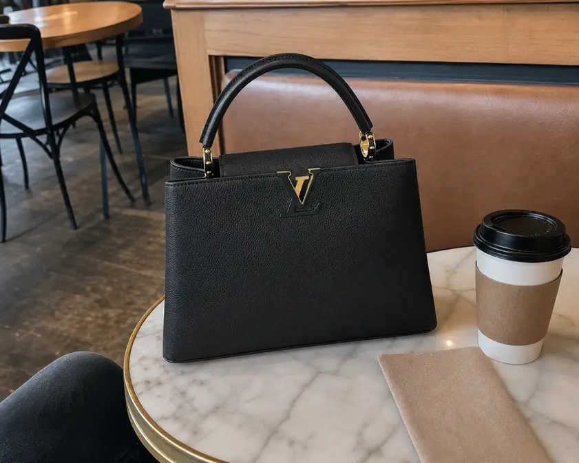 2013 Fall Capucines Bag MM-Black M94413-1 photo review