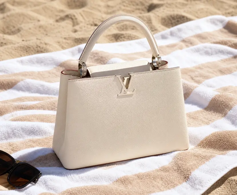 2013 Fall Capucines Bag MM-White M94413-3 photo review