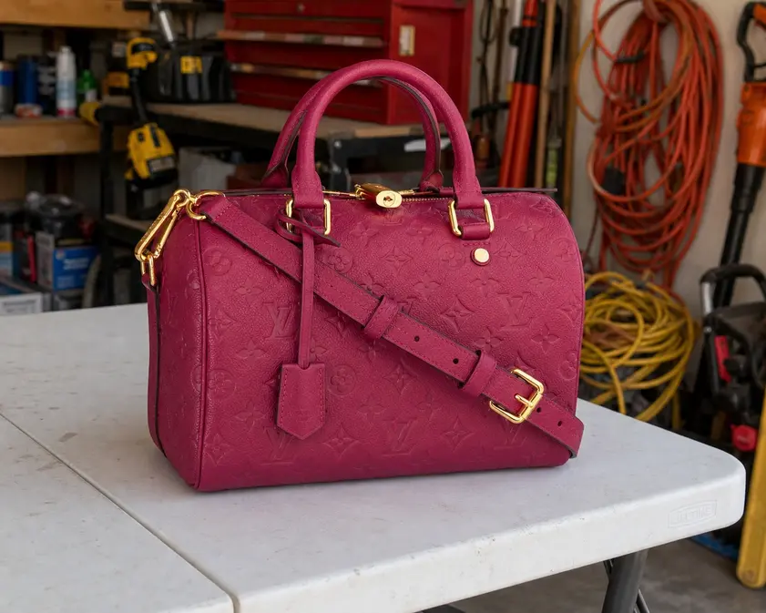 Monogram SPEEDY BANDOULIERE 25-Jaipur Pink M40764-5 photo review