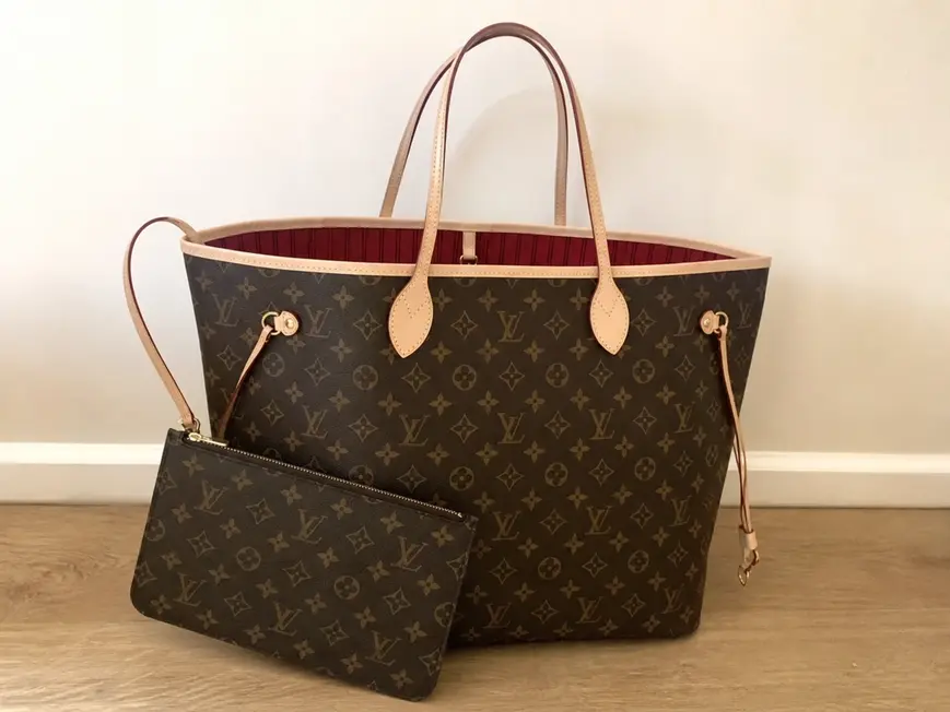 2014 New Monogram Neverfull GM/ Red with Pochette M40991 photo review