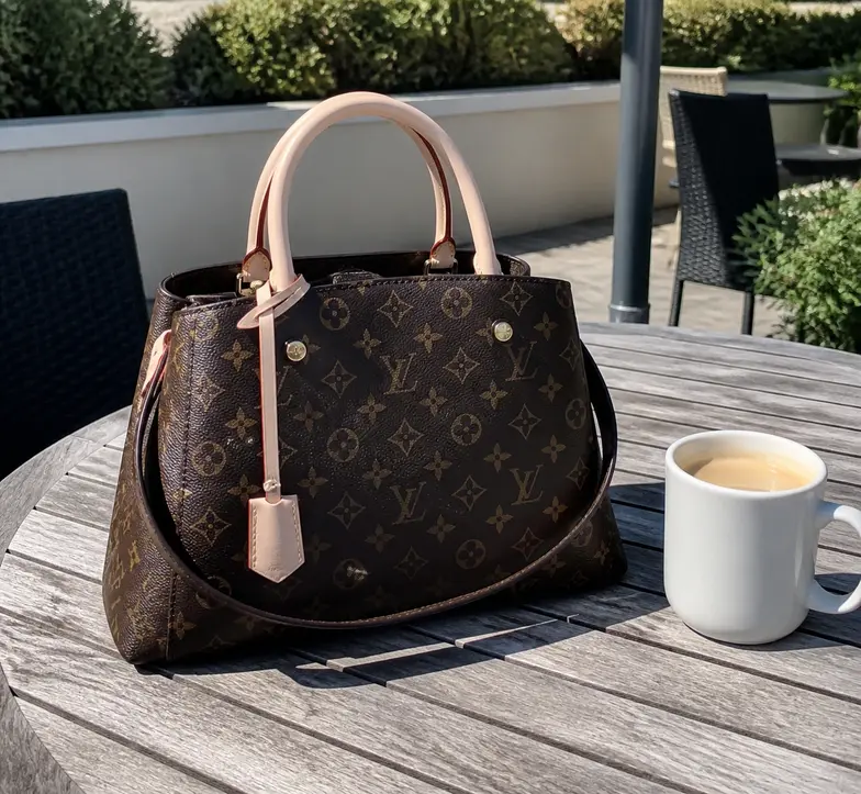 2014 Monogram Canvas Montaigne Bag MM M41056 photo review