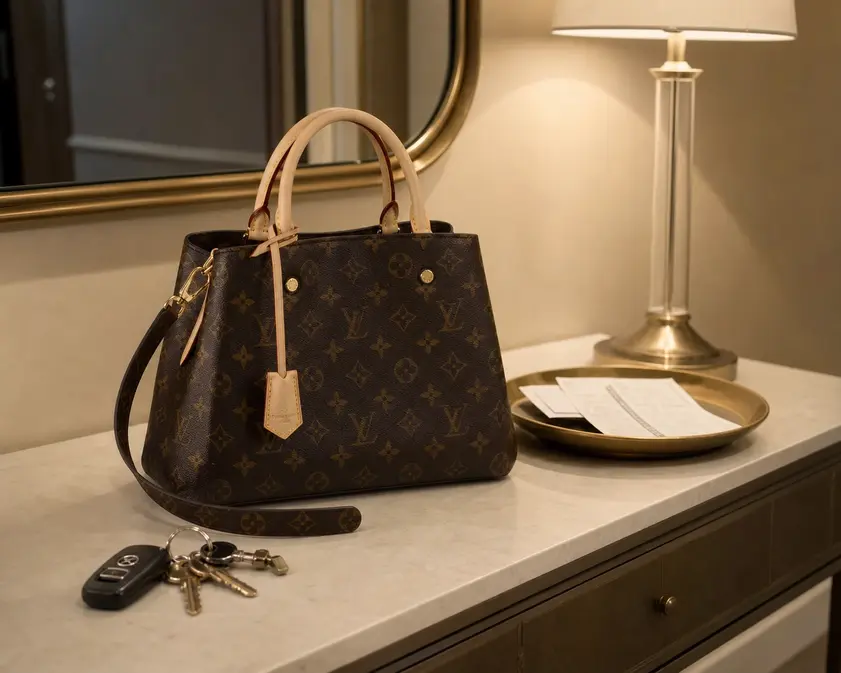 2014 Monogram Canvas Montaigne Bag BB M41055 photo review