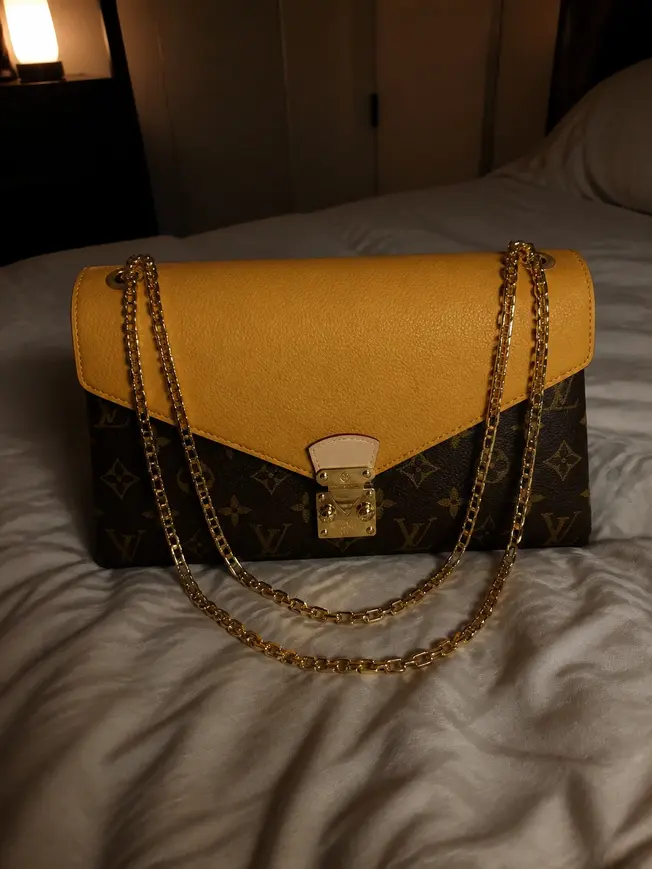 2014 Pallas Chain Aurore Shoulder Bag-Yellow M41246 photo review