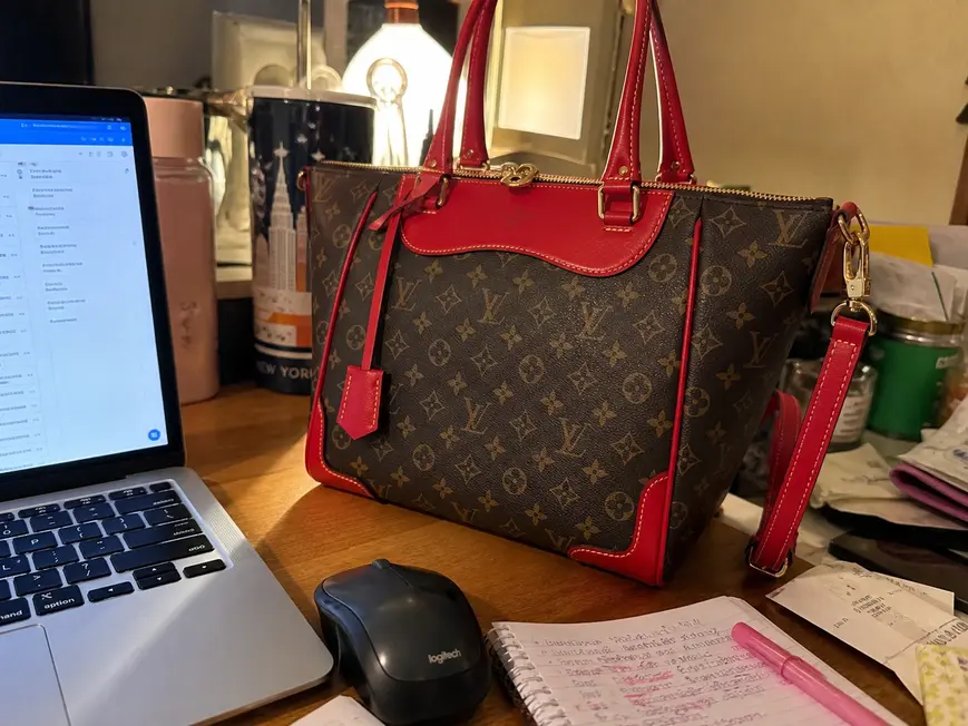 Monogram ESTRELA MM Handbag-Red M51193 photo review