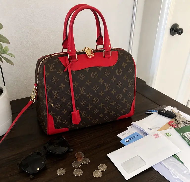 Monogram RETIRO NM Handbag-Red M50057 photo review