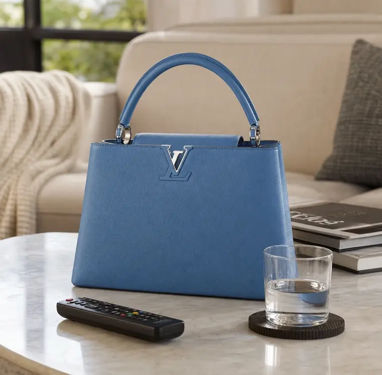 Capucines MM Handbag-Bleuet M94663 photo review