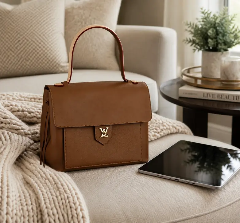 2015 LockMe PM Handbag-Brown M54013 photo review