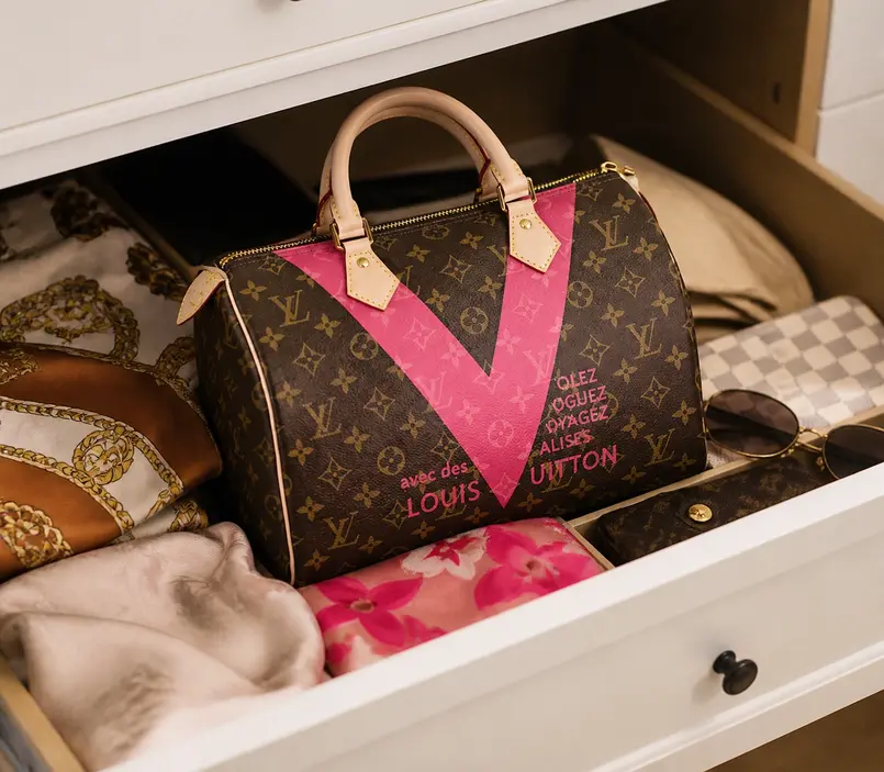 2015 Summer Monogram V Speedy 30 Handbag-Pink M41533 photo review