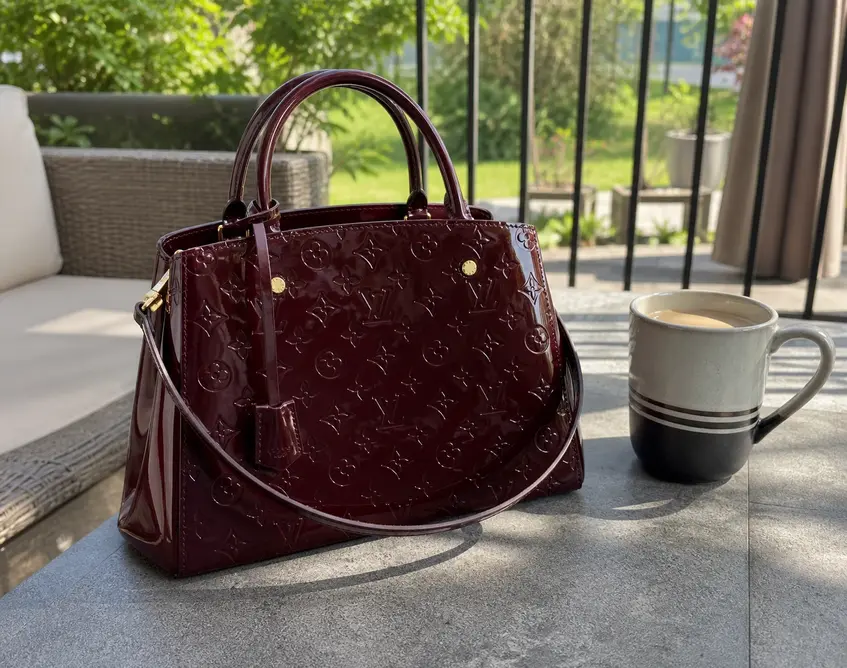 2015 Monogram Vernis Montaigne MM-Amarante M50400-1 photo review