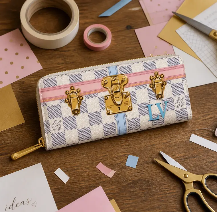 2018 Premium Summer Damier Azur Clemence Wallet N60109 photo review