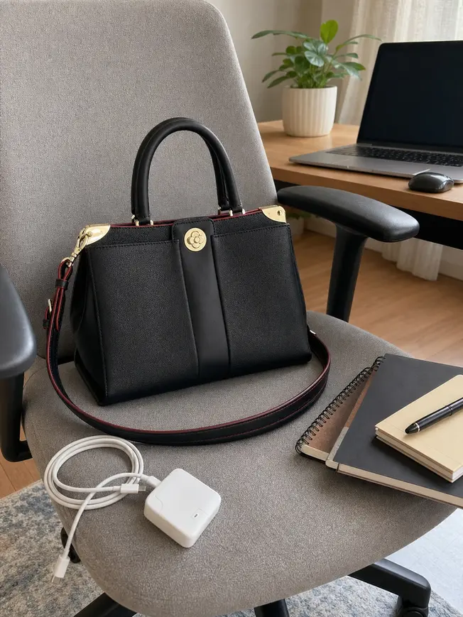 2018 Premium Leather Astrid Handbag-Black M54376 photo review