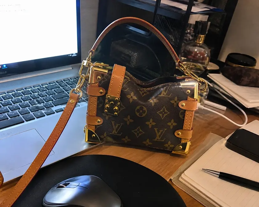Monogram Canvas Side Trunk PM Handbag M46815 photo review
