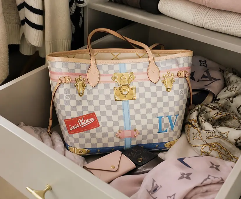 2018 Premium Resort Damier Azur Neverfull MM M41065 photo review