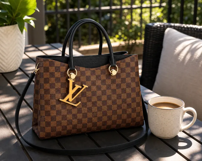 2018 Premium Damier Ebene Canvas LV Riverside-Noir N40050 photo review