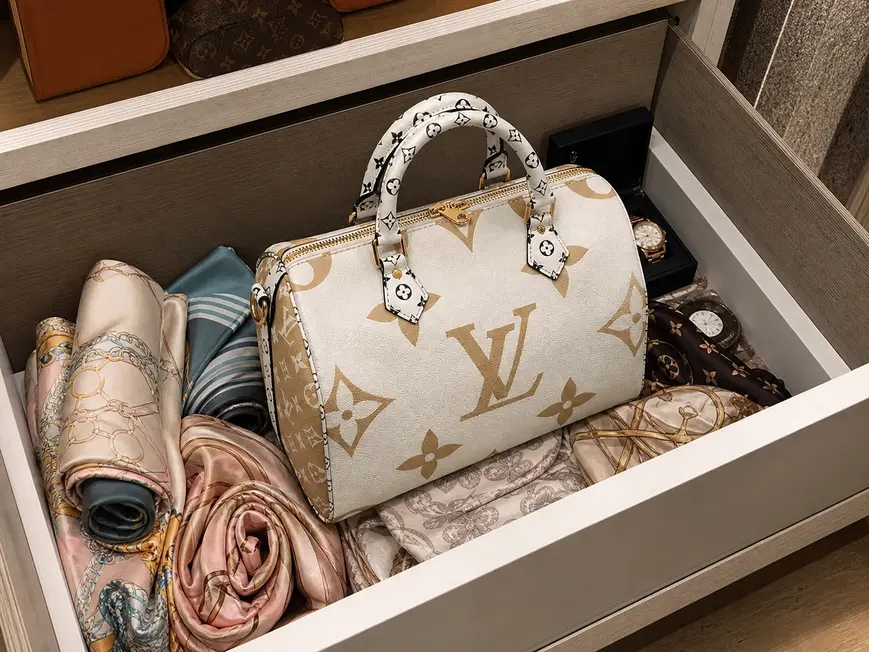 2019 Monogram Speedy Bandouliere 30-Creme M44572 photo review