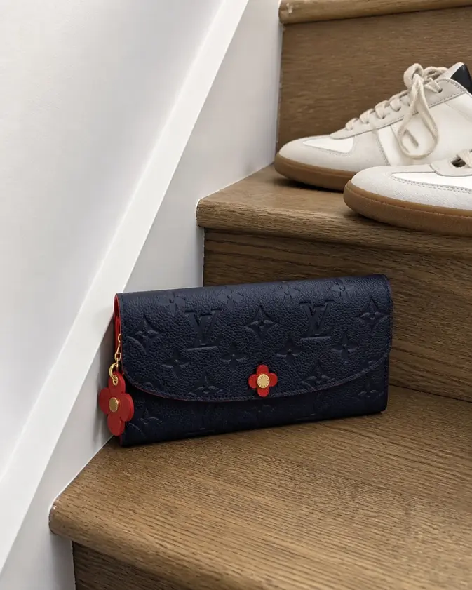 2019 Monogram Empreinte Emilie Wallet-Marine Rouge M63918 photo review