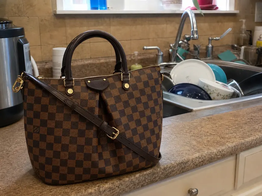 2015 France Edition Damier Ebene Siena PM N41545 photo review