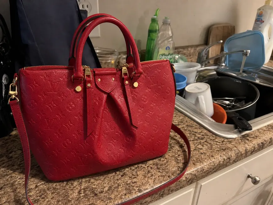 2015 Mazarine Monogram Empreinte Handbag-Cherry M50641 photo review