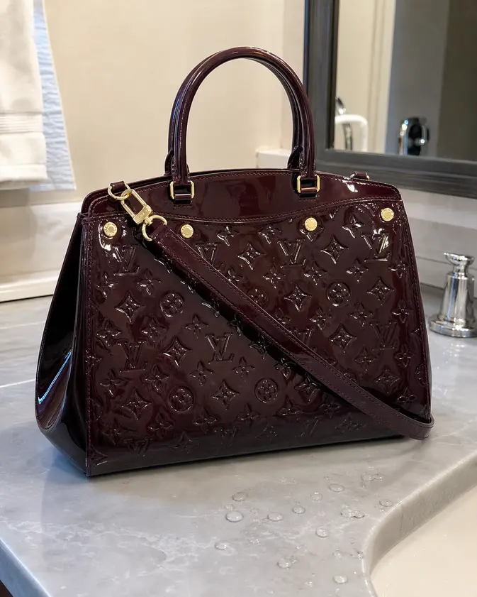 2015 Monogram Vernis Brea MM Handbag-Amarante M50597 photo review