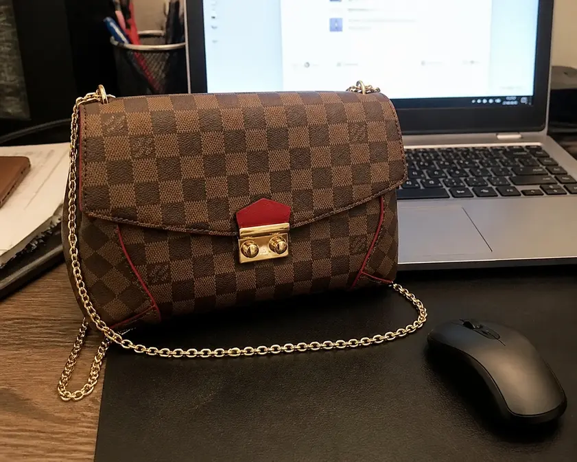 2016 Damier Canvas Caissa Clutch-Cherry N41596 photo review