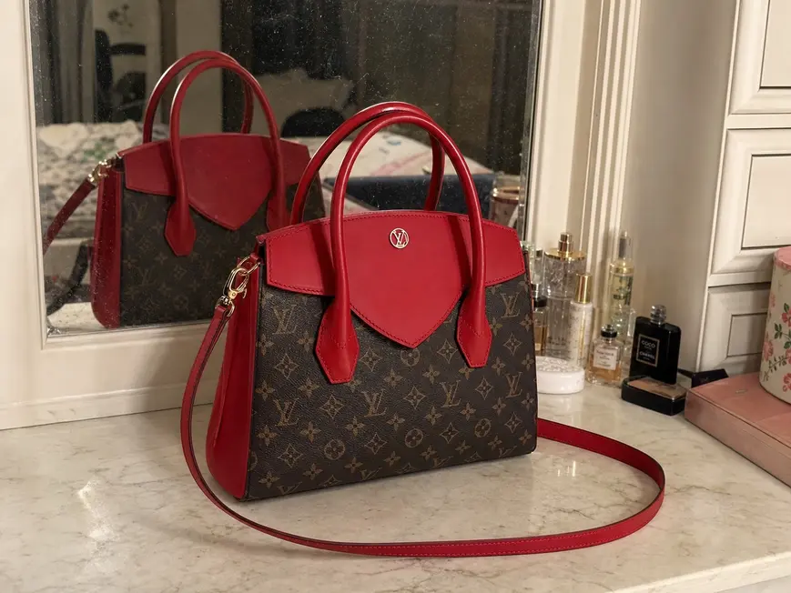 2017 Monogram Canvas Florine Handbag-Red M42270-1 photo review