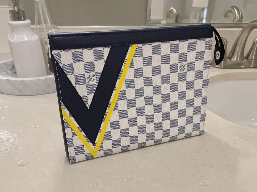2017 Premium Damier Coastline Pochette Voyage MM N60049 photo review