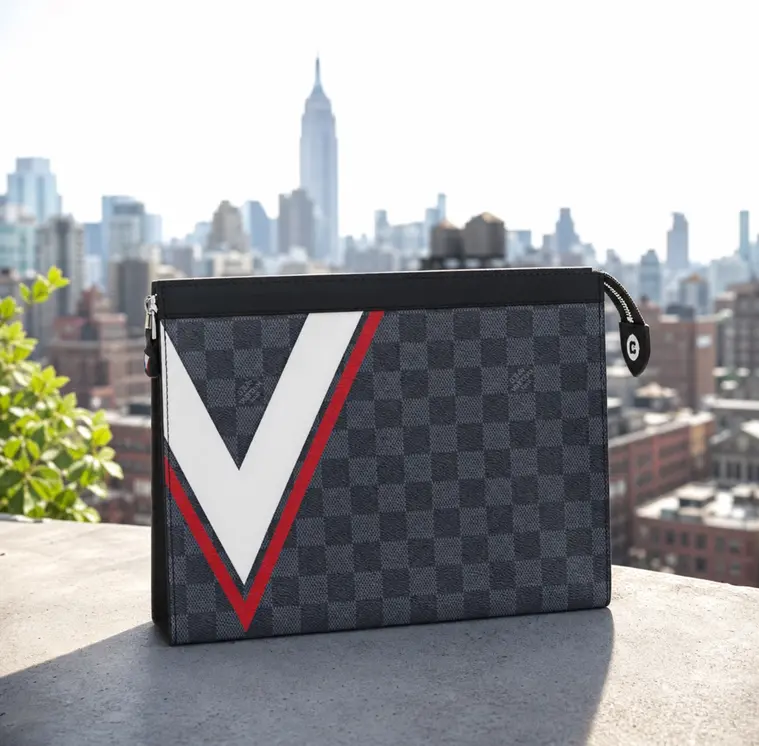2017 Premium Damier Cobalt Pochette Voyage MM N64023 photo review