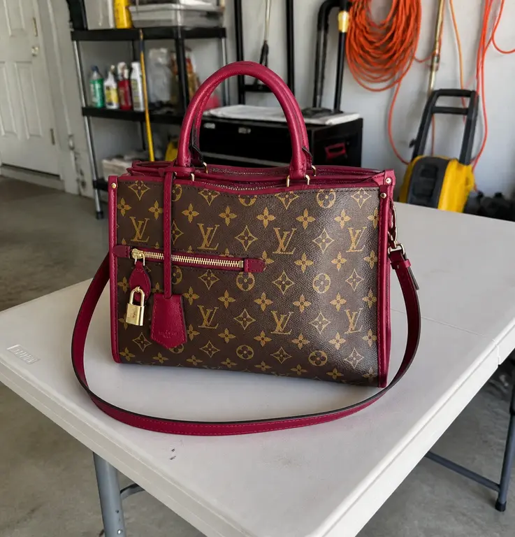 2017 Fall Premium Monogram Popincourt Bag MM-Deep Red M43462 photo review