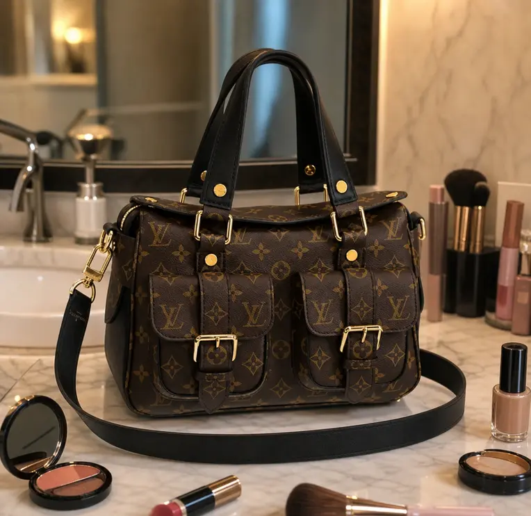2017 Premium Monogram Canvas Manhattan Bag-Black M44207 photo review