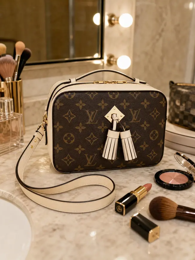 2018 Premium Monogram Canvas Saintonge Handbag-Creme M43555 photo review