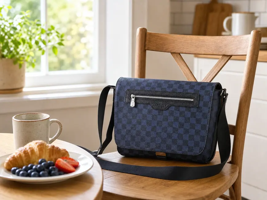 2018 Men House Damier Cobalt Matchpoint Messenger Bag N40010 photo review