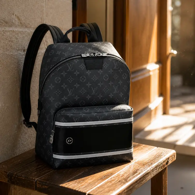 2017 Men Premium Monogram Eclipse Apollo Backpack M43408 photo review